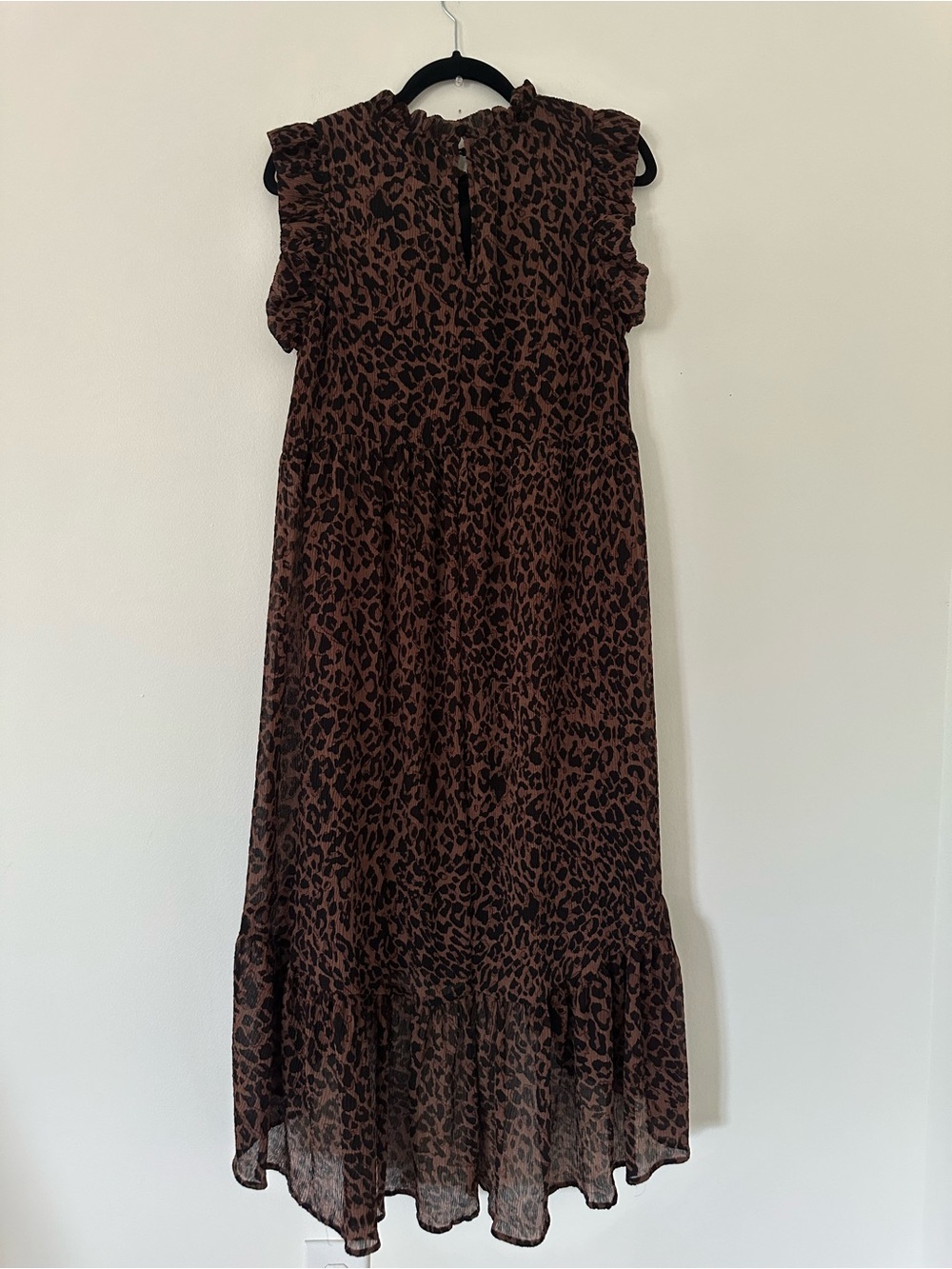Karlie Brown Leopard Print Midi Dress leopard print boho Dress size S
